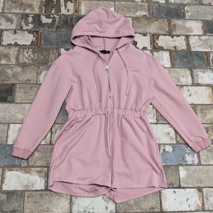 Parisian US 10 / UK 14 Pink Long Sleeve Hooded Romper